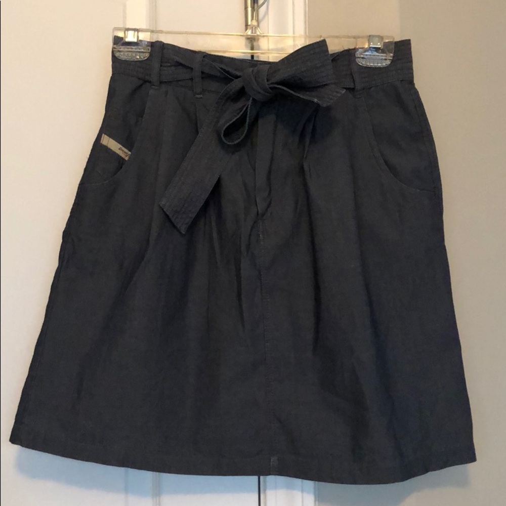 Diesel denim skirt with bow belt
